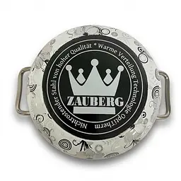Каструля глибока емальована зі скляною кришкою Zauberg Мереживо 4,1 л d.20 см (1279-20) - мініатюра 2