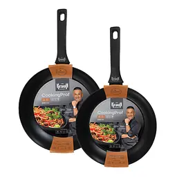 Набір сковорідок CookingProf 26см та 28см + Кришка універсальна 24-28см