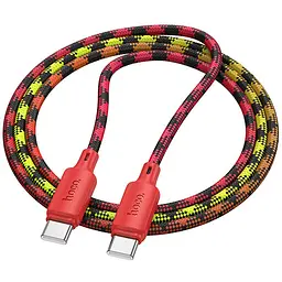 Дата кабель Hoco X116 Meridian Type-C to Type-C 60W (1m) Gradient Red Mix - мініатюра 3