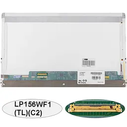 Матриця 15.6 LP156WF1-TLC2 (1920*1080 40pin LED NORMAL глянець роз'єм ліворуч знизу) для ноутбука