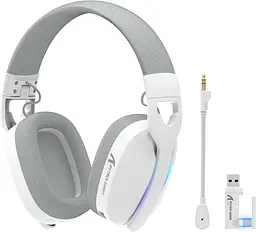 Attack Shark L90 Wireless Gaming Headset — бездротова Bluetooth-гарнітура з мікрофоном для геймерів, Білий