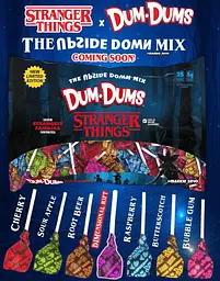 Льодяники Dum-Dums Halloween Candy Stranger Things Upside Down Mixed Lollipops 44шт, 289г - мініатюра 5