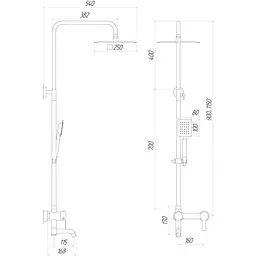 Душова система Globus Lux ALPEN SBT1-SQ-02-304 - мініатюра 6