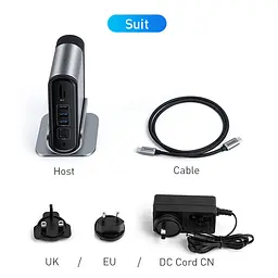 Хаб адаптер Baseus Working Station Multifunctional Type-C Hub Adapter 16-в-1 CAHub-BG0G - мініатюра 3