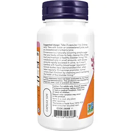 D-манноза Now Foods Urinary Support 500 мг 60 капсул - мініатюра 3