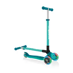 Самокат Globber Primo foldable plus lights, колеса з підсвічуванням, зелений (439-107) - мініатюра 11