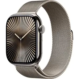 Смарт-годинник Apple Watch Series 10 GPS + Cellular 46mm Natural Titanium Case with Natural Milanese Loop S/M (MC7Q4) [115188]