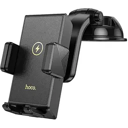 Автотримач Hoco HW22 з бездротовою зарядкою 15W чорний