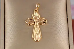 Хрестик Xuping Jewelry священне сяйво 3 см золотистий