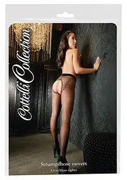 Колготки Cottelli Collection Crotchless Tights 3 чорний - мініатюра 2