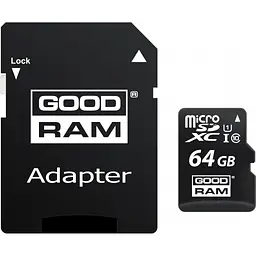 Карта пам'яті Goodram 64GB microSDXC Class 10 (M1AA-0640R12) - мініатюра 1