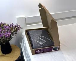 Постільна білизна LARA сатин-страйп LUX steel grey d13207р полуторний