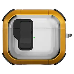 Футляр протиударний Locking Button для навушників Airpods Pro 2 / Pro Yellow