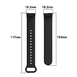 Силіконовий ремінець Primo для фітнес браслета Xiaomi Redmi Smart Band Pro (M2101B1/BHR5501GL) Black - мініатюра 4