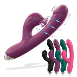 Вібратор з 20 режимами стимуляції клітора і точки G USB 21,3 см Фіолетовий - мініатюра 4