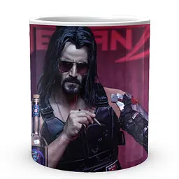 Кухоль GeekLand Cyberpunk 2077 Кіберпанк 2077 Джонні Сільверхенд CY 02.602 330 мл білий - мініатюра 2