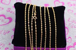 Цепь Xuping Jewelry спираль 40 см 1,5 мм золотистая