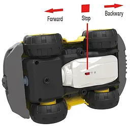 Конструктор DIY Spatial Creativity Каток LM8012-DZ-1 з електродвигуном, жовтий (CJ-1365033) - мініатюра 3