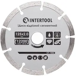 Диск відрізний алмазний Intertool бетон камінь цегла 125 мм сегментна