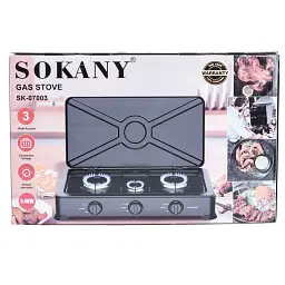 Газова плита настільна Sokany SK-07003 на 3 конфорки під балонний газ  - мініатюра 7