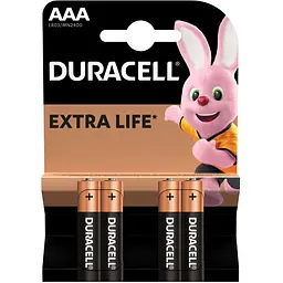 Лужні батарейки мізинчикові Duracell 1.5 V AAA LR03/MN2400, 4 шт. (706006) - мініатюра 2