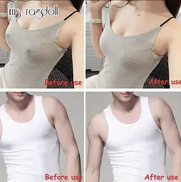 Комплект одноразових накладок Nipple, 5 пар, бежеві, форма коло - мініатюра 3