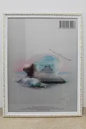 Фоторамка 30х40, біла із золотим обрамленням, 2115В-64G, СКЛО + КАРТОН                                                                                                                                             