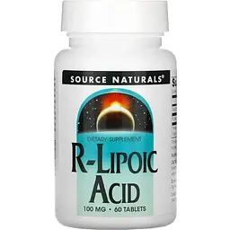 Амінокислота Source Naturals R-Lipoic Acid 100 mg, 60 таблеток vit0003819
