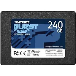 Накопичувач SSD 2.5" 240GB Burst Elite Patriot (PBE240GS25SSDR)