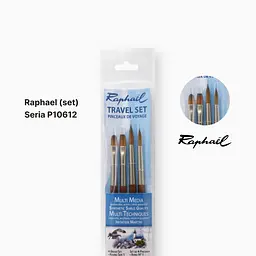 Набір міні-пензлів Raphaël Travel Precision, 4 пензлі, круглі та плоскі - мініатюра 2