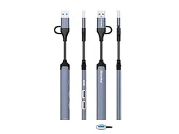 Мультипортовий адаптер ColorWay USB-A/USB-C 4-in-1 USB2.0х2/USB3.0/USB-C2.0 (CW-HUB06) - мініатюра 5