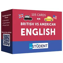 Настільна гра English Student Картки для вивчення англійської мови English Student - British vs American English (укр.) (591226016)