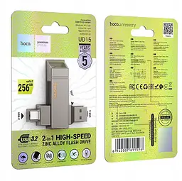 Флеш-накопичувач Hoco UD15 Clever USB3.2 Type-C flash drive (256GB) - мініатюра 2
