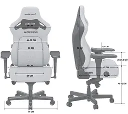 Ігрове крісло Anda Seat Kaiser 4 Size L White (AD12YDDC-L-20-W-PV/C) - мініатюра 8