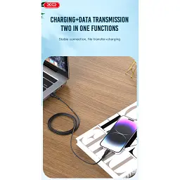 Дата кабель USB 2.0 AM to Lightning 1.0m black XO (NB230_L_Black) - мініатюра 2