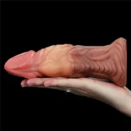 Фалоімітатор Dual-Layered Silicone Nature Cock 7.0'' 18 см коричневий - мініатюра 11