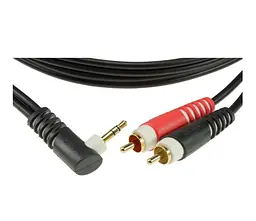Комутаційний кабель Mini-Jack 3,5 кутовий — 2хRCA 2 м KLOTZ AY7A0200 - мініатюра 3
