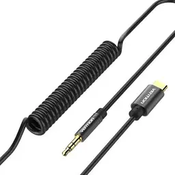 Кабель мультимедійний USB-C to 3.5mm M 1.0m black Vention (BGABF)