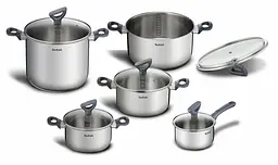 Набір посуду Daily Cook, 10предметів, нержавіюча сталь, бакеліт, скло Tefal kuh0016928 - мініатюра 2