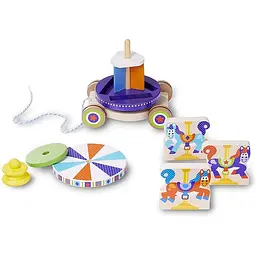 Перша іграшка Melissa & Doug Карусель дерев'яна (MD13616) - мініатюра 2