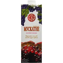 Вино КВЗ Мускатне Марінталь столове напівсолодке червоне 13% 1 л - мініатюра 2