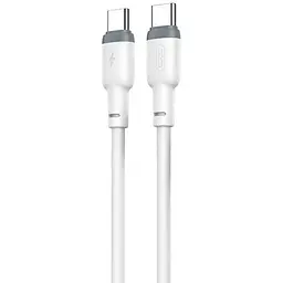 USB Кабель XO NB208B Type-C-Type-C Liquid Silicone 60W 5A 1.0m Білий