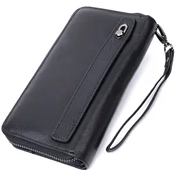 Чоловічий клатч із блоком для карт з натуральної шкіри ST Leather 22694 чорний - мініатюра 2