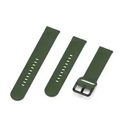 Ремінець силіконовий BeWatch для Xiaomi Amazfit BIP/GTS/GTR L 20 мм Хакі (1012367) - мініатюра 4