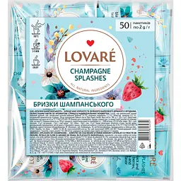 Уцінка. Чай чорний та зелений Lovare Champagne Splashes 100 г (50 шт. х 2 г) 