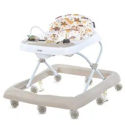 Ходунки дитячі ME 1184 FUN музичні світло 8 коліс Beige (ME 1184 Beige)