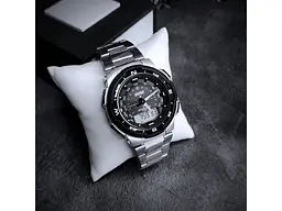 Чоловічий наручний годинник 1370SI Silver Skmei acs0030785 - мініатюра 4