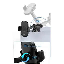 Автотримач XO C121 Instrument panel large suction cup bracket Чорний - мініатюра 5