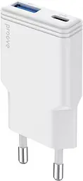 Зарядний пристрій Proove Slender Type-C + USB 30W white (WCSL30110002)