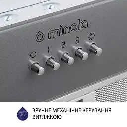 Витяжка вбудована Minola HBI 5262 GR GLASS 700 LED - мініатюра 6